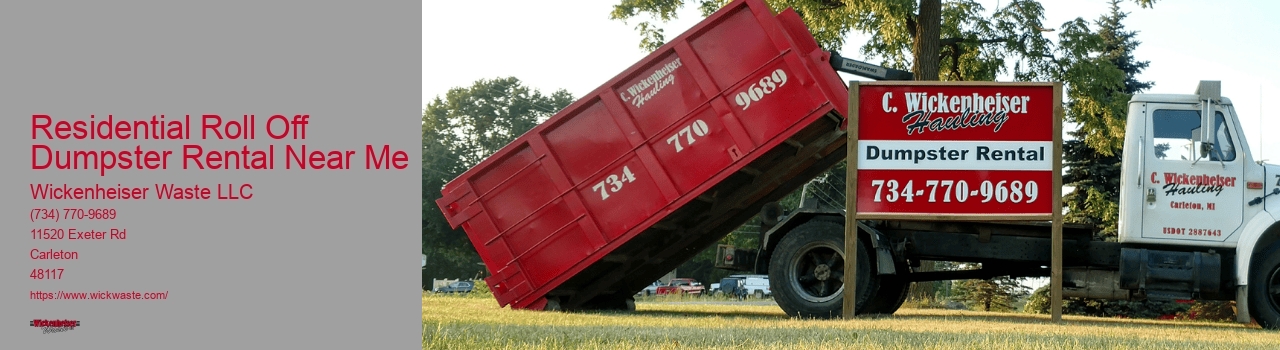 Residential Roll Off Dumpster Rental Near Me