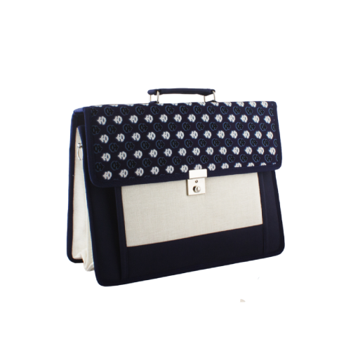 Printed lock breifcase style Laptop Bag