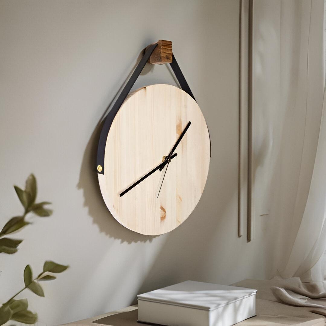 Hanging Wooden Wall Clock