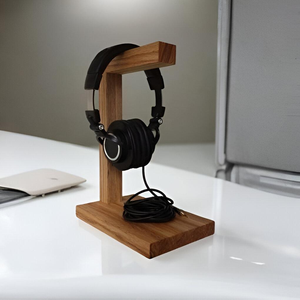 Solid Wood Headphone Display