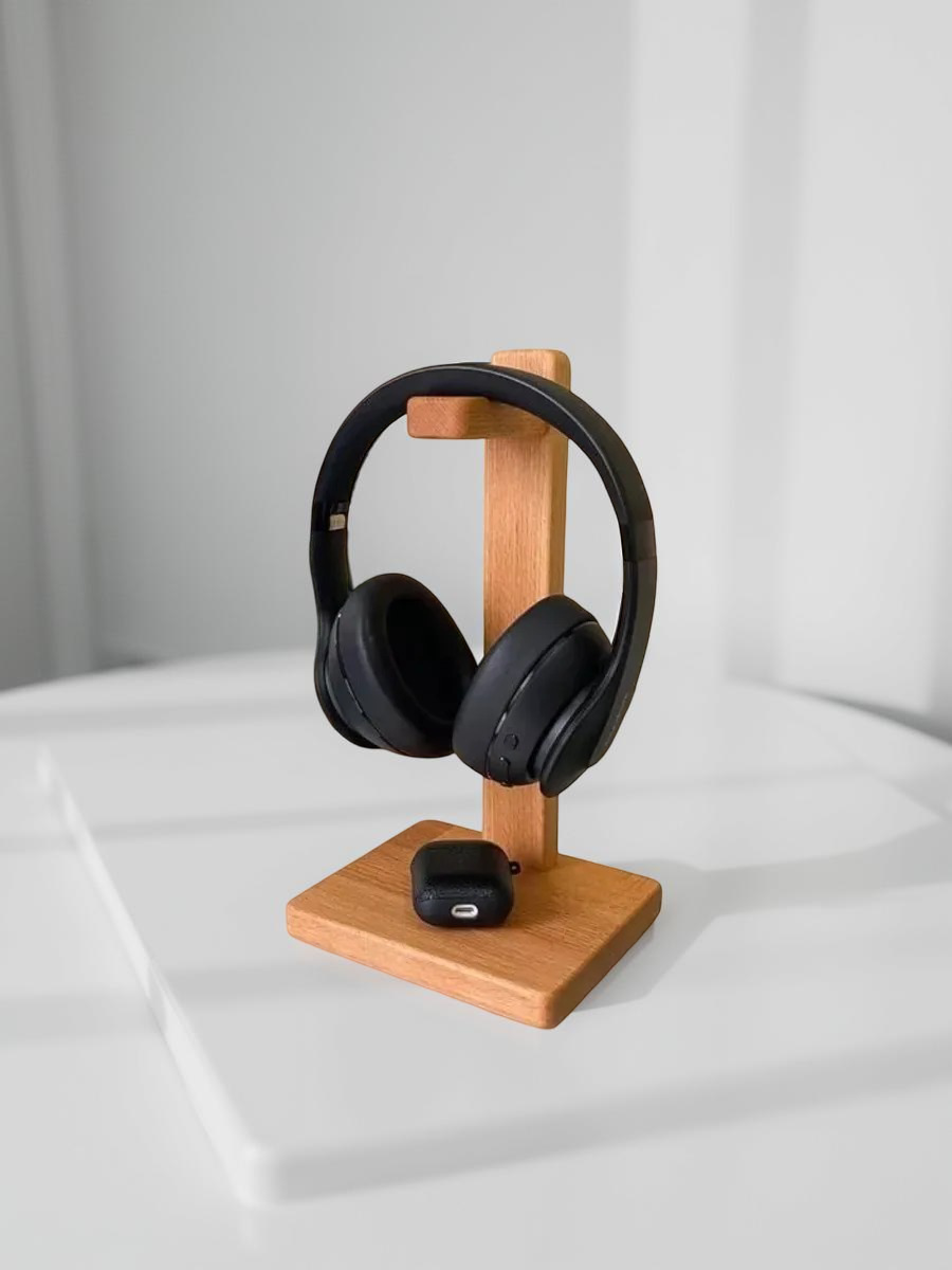 Classic Wooden Headset Holder