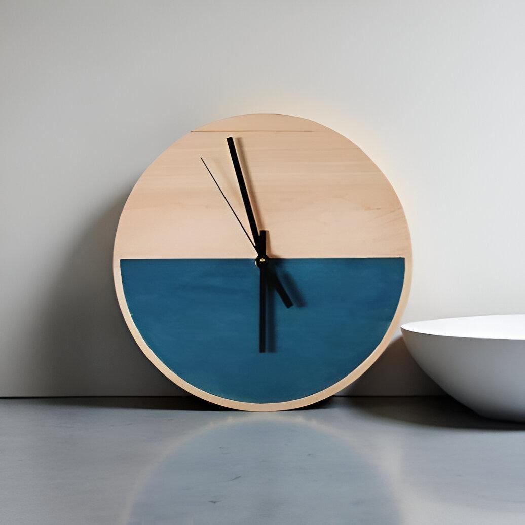 Semicircle color block Clock