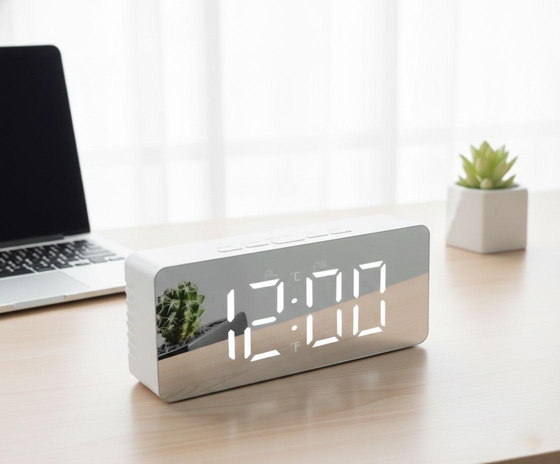 Digital Mirror Alarm Clock