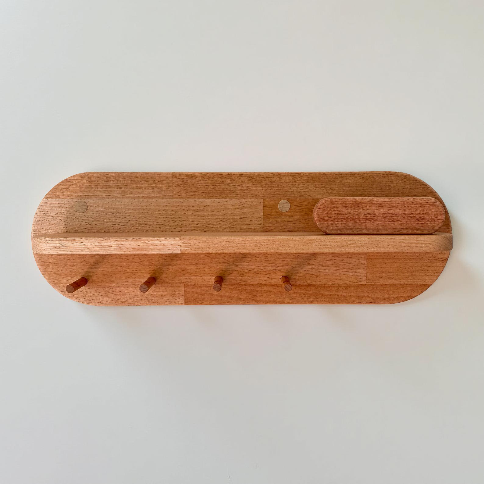 Entryway Organizer with Shelf and Key Hooks