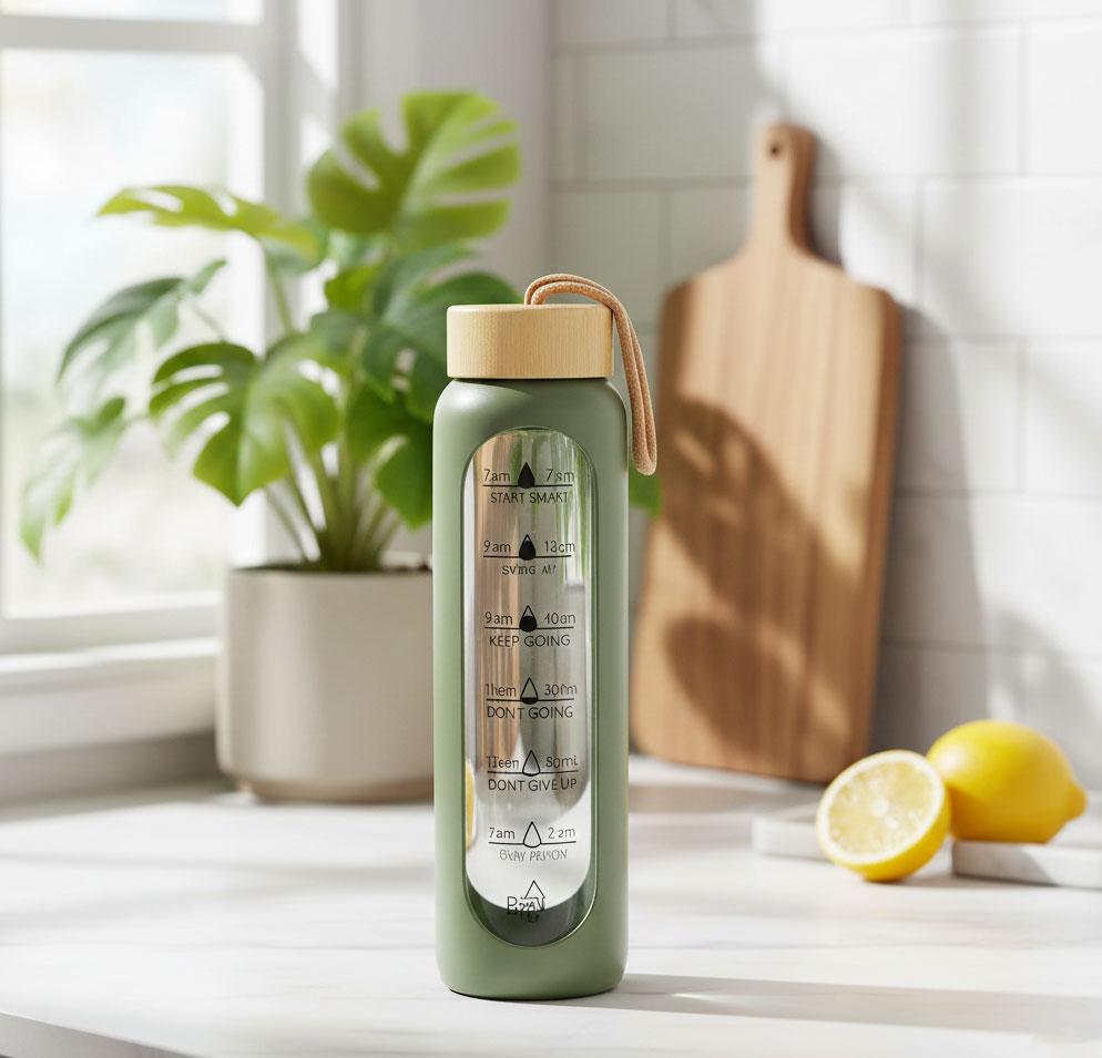 Glass Motivational Bottle