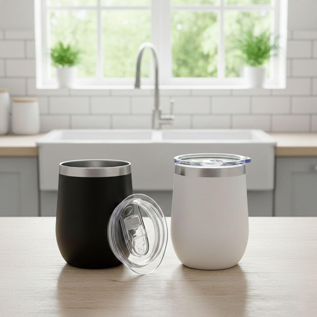 Stainless Steel Wine Tumbler With Lid