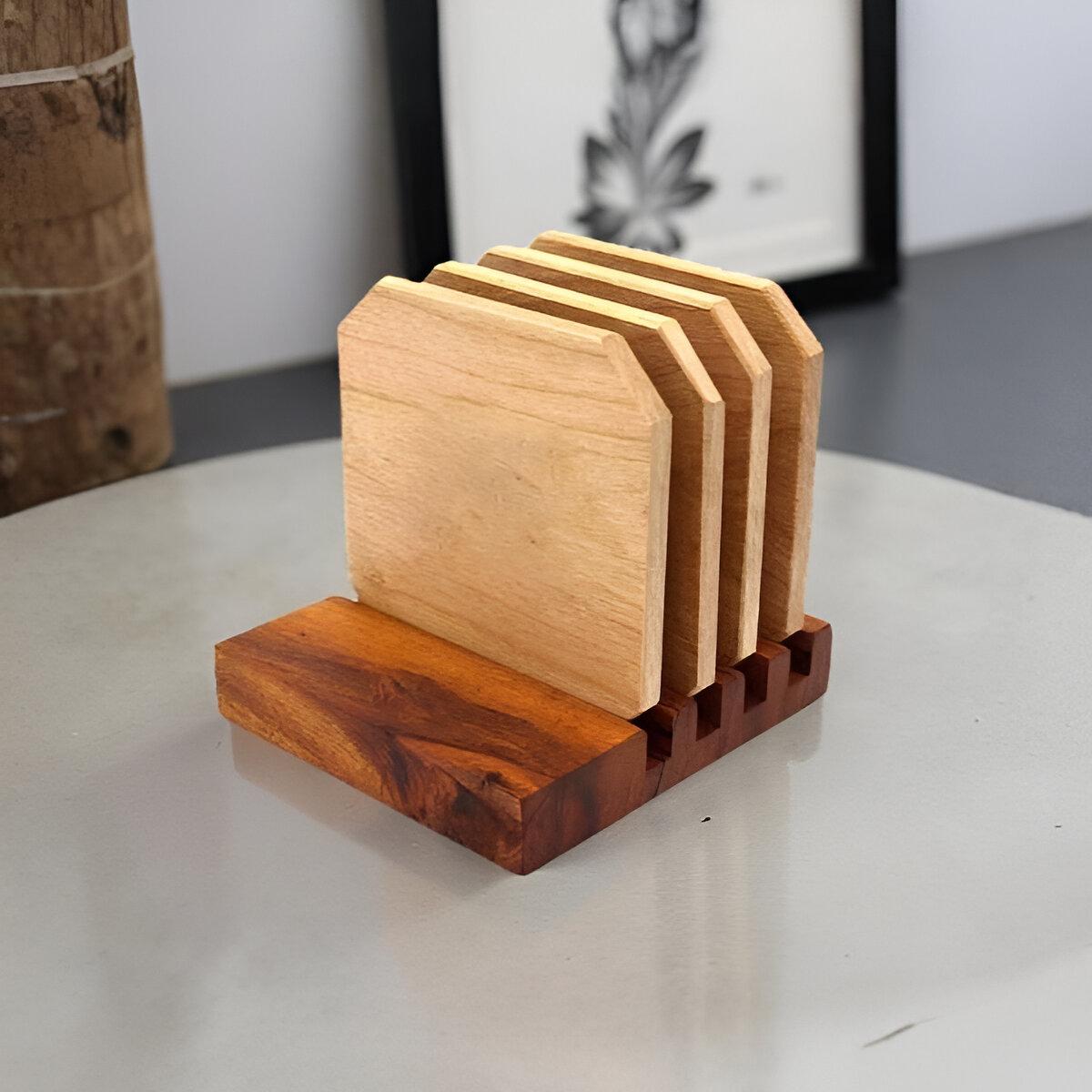 Premium Coaster Set with Holder