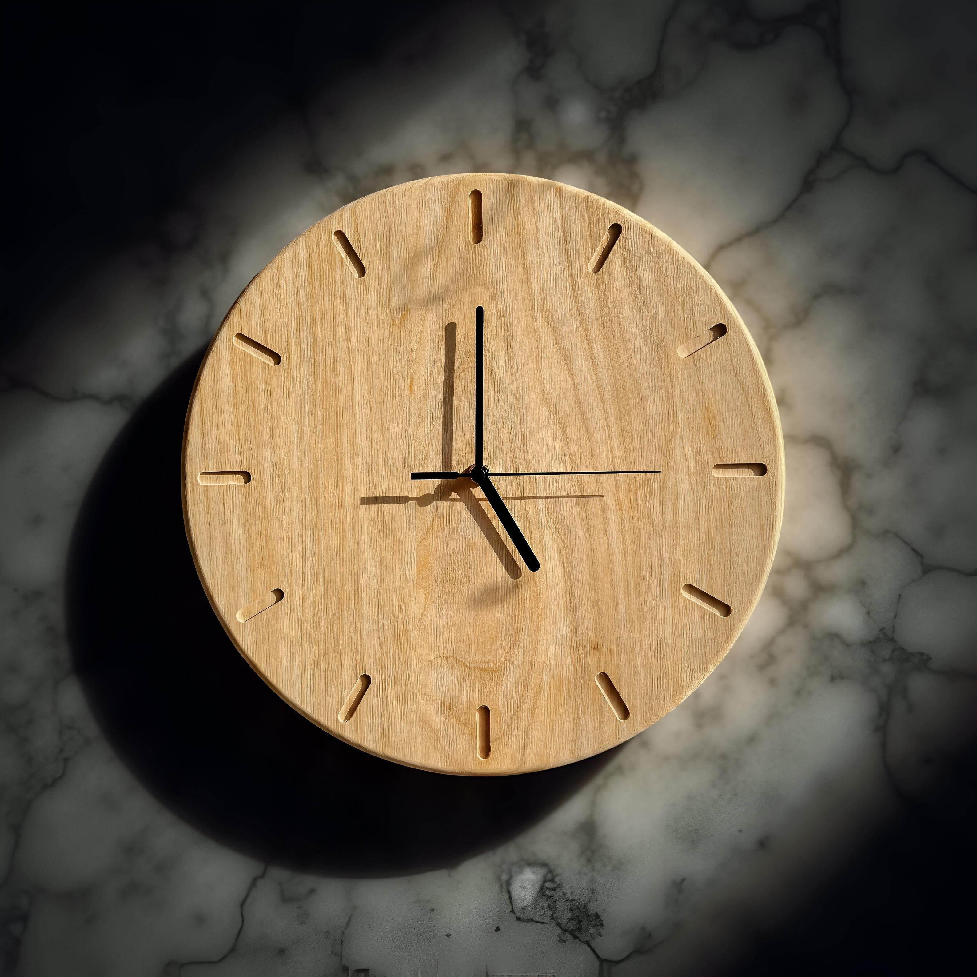 Minimalist Wooden Wall Clock