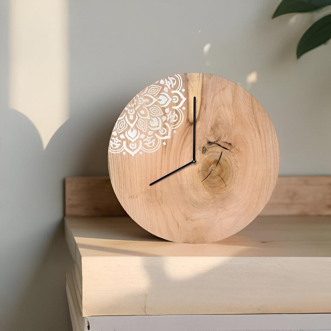 Boho Style Wooden Clock