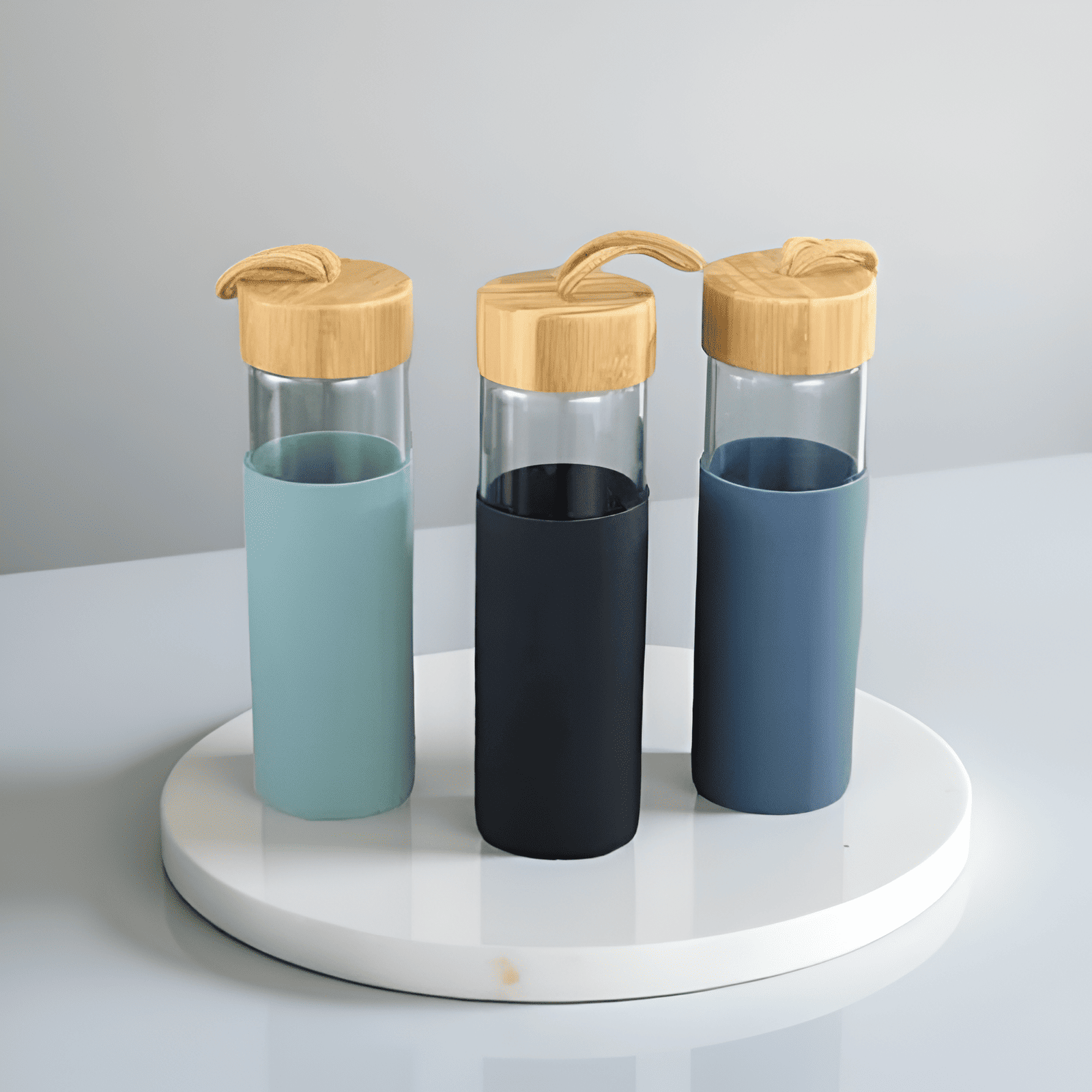 Glass Bottle With Silicone Sleeves
