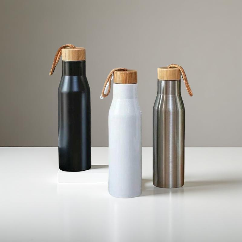 Vacuum Travel Bottle With Strap