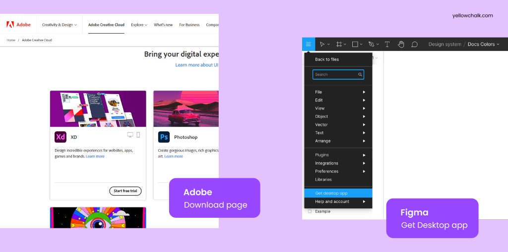 How to download - Adobe XD & Figma - Yellowchalk