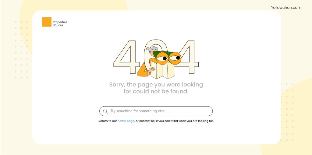 404 Error Page Design | Yellowchalk