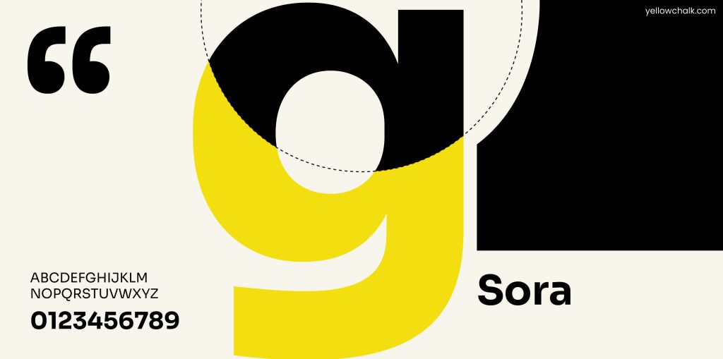 Brand Font Name: Sora | Yellowchalk Design