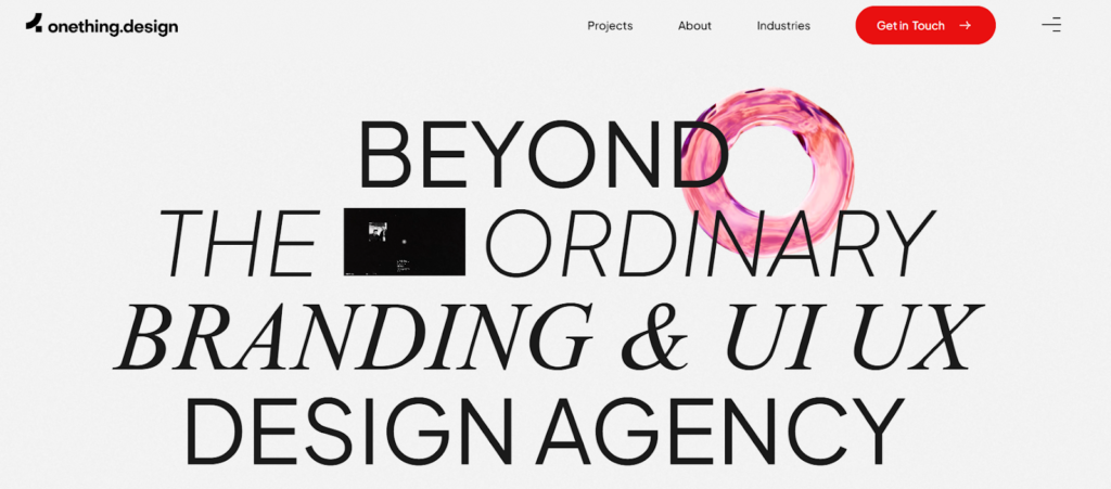 Onething Design Website banner