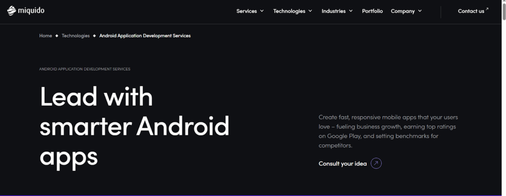 Miquido for android app development roadmap