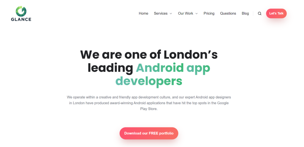 Glance - Company website