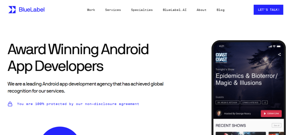 Blue Label Labs - Company website