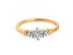 Tanishq Diamond Ring - Floral Yellow Gold