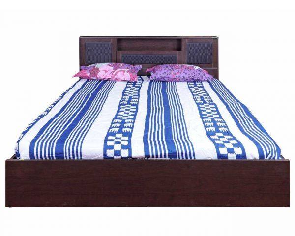 Zuari Bogoto King Size Bed With Storage Honey Finish, Brown ... Zuari Bogoto King Size Bed With Storage Honey Finish, Brown ...