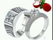 Twinkling Silver Couple Ring