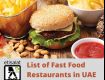 List of Fast Food Restaurants in UAE