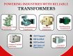 Top Transformer manufacturers and suppliers in India