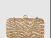 Accessorize Gold-Toned Embellished & Embroidered Box Clutch