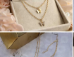 Elegant Butterfly Anti Tarnished Pendant Chain