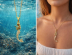 Anti Tarnish Mermaid Pendant Necklace for Women