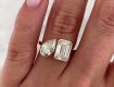 Toi et moi engagement rings