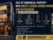 Sale of commercial property with Indian's leading women Brand and Restaurant at Sanathnagar main road