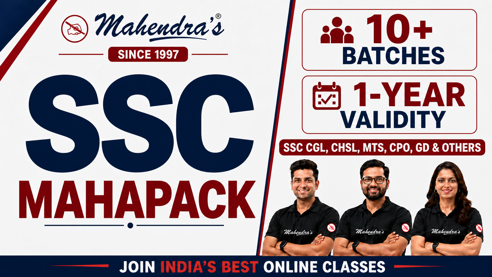 SSC Mahapack online classes for SSC CGL, CHSL, MTS, CPO and GD