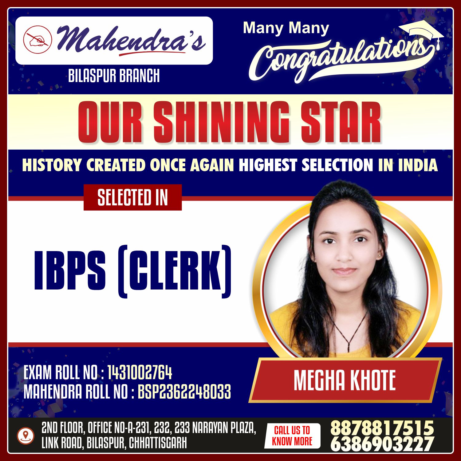 Mahendra's Latest Successful Candidates attachment 4