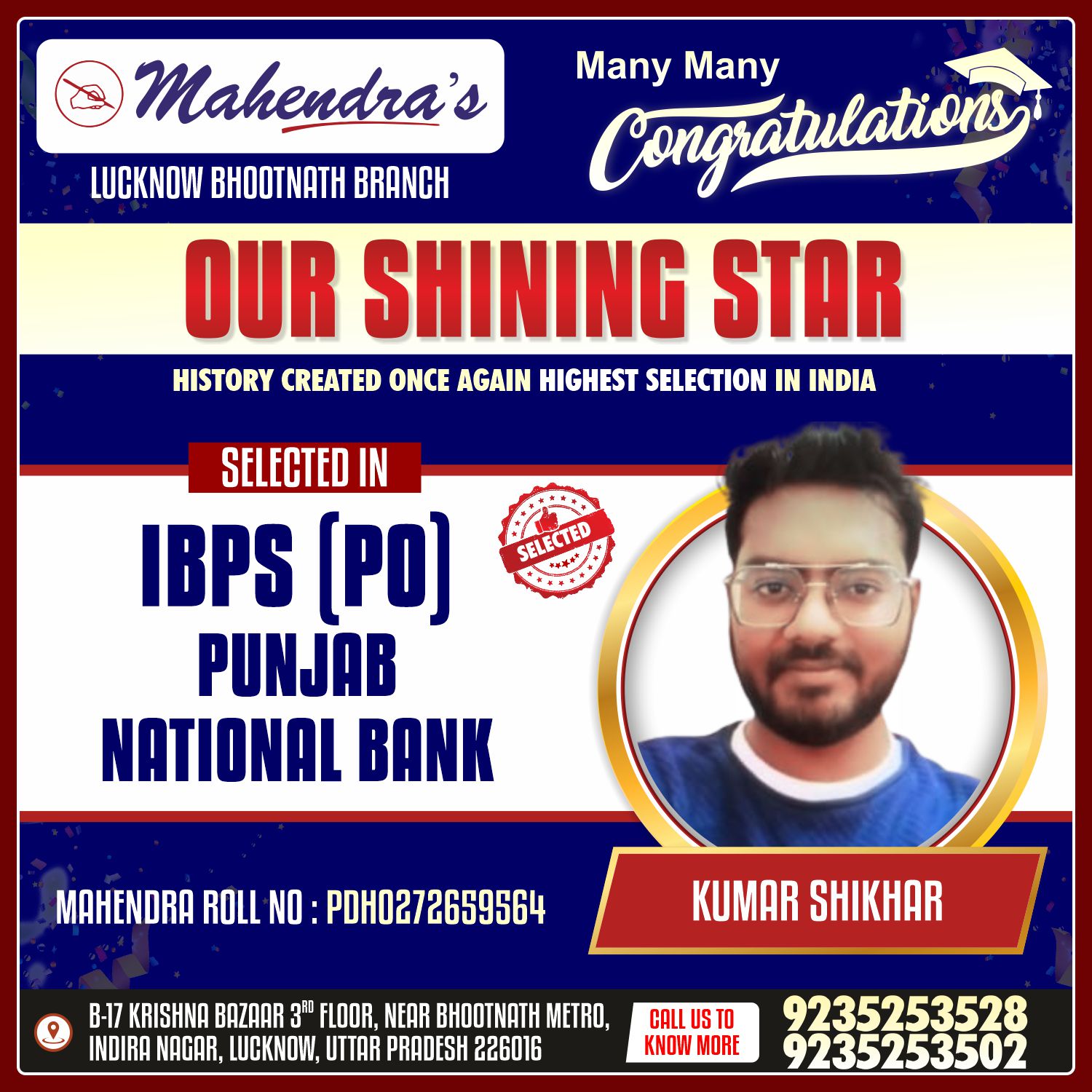 Mahendra's Latest Successful Candidates attachment 20