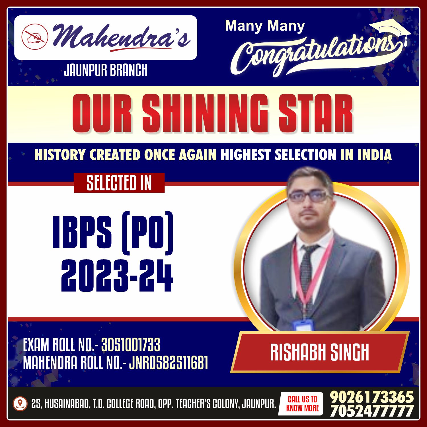 Mahendra's Latest Successful Candidates attachment 13