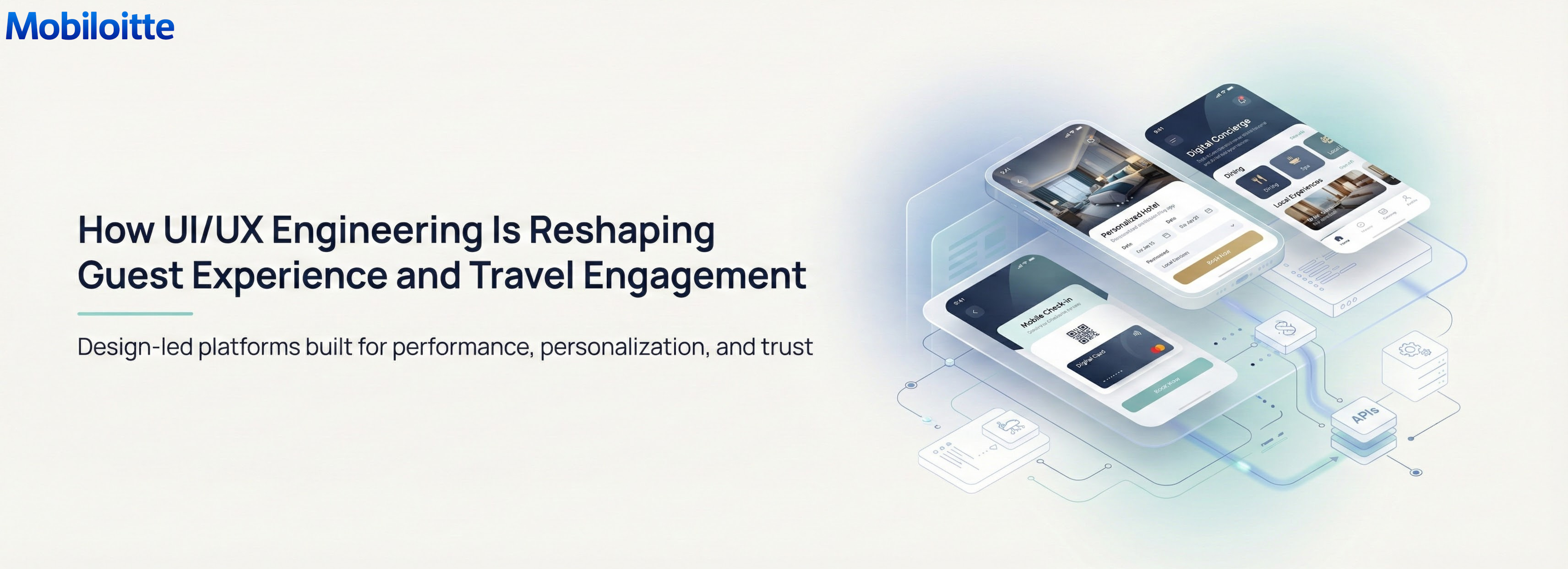 Mobile hotel booking interface with intuitive UI and personalized travel options.