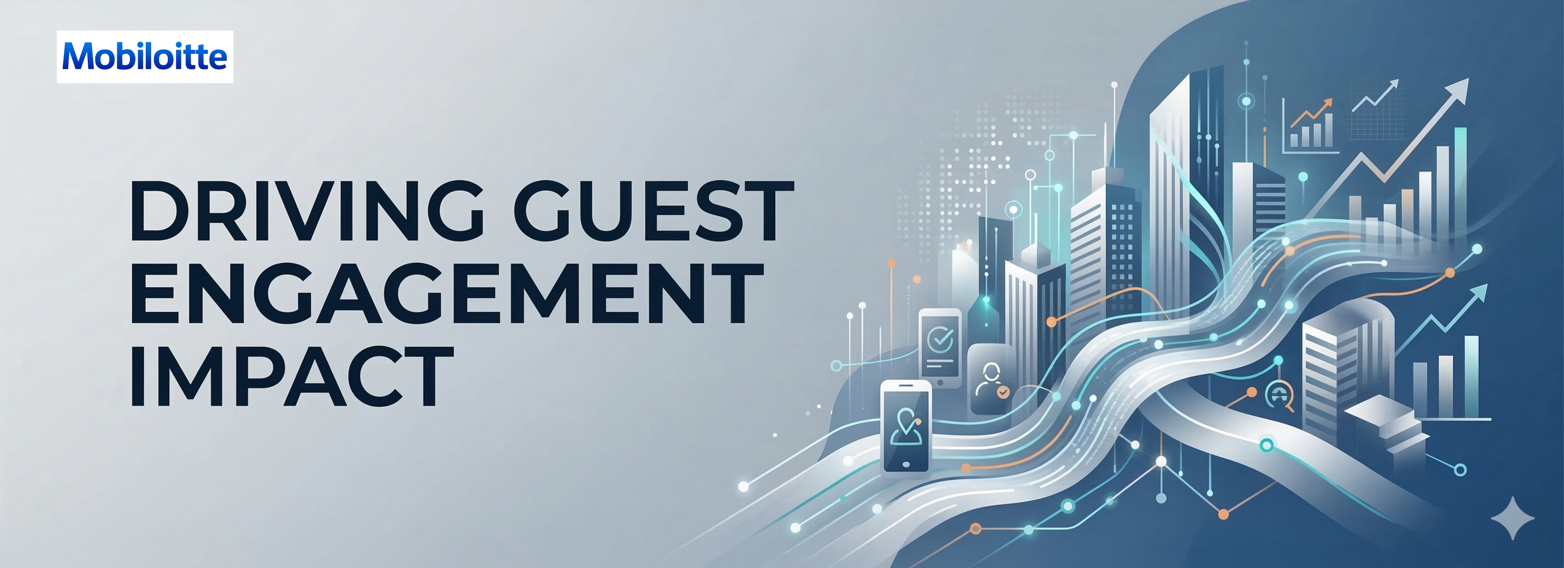 Digital guest engagement platform dashboard showing guest interactions and analytics.