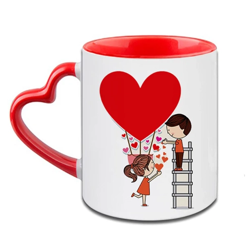 3 Tone Heart Mug - Red 1