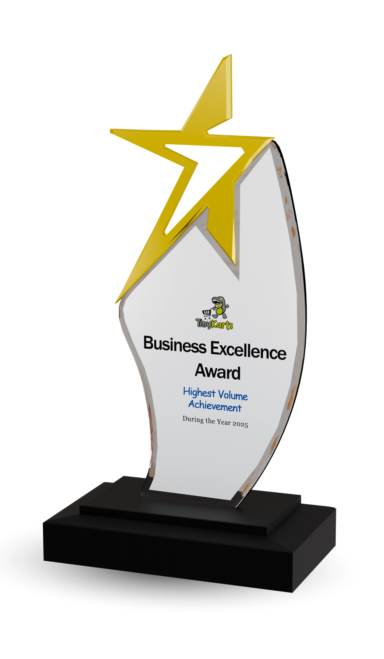 Golden Star Acrylic Business Excellence Award – Customizable Corporate Trophy 1