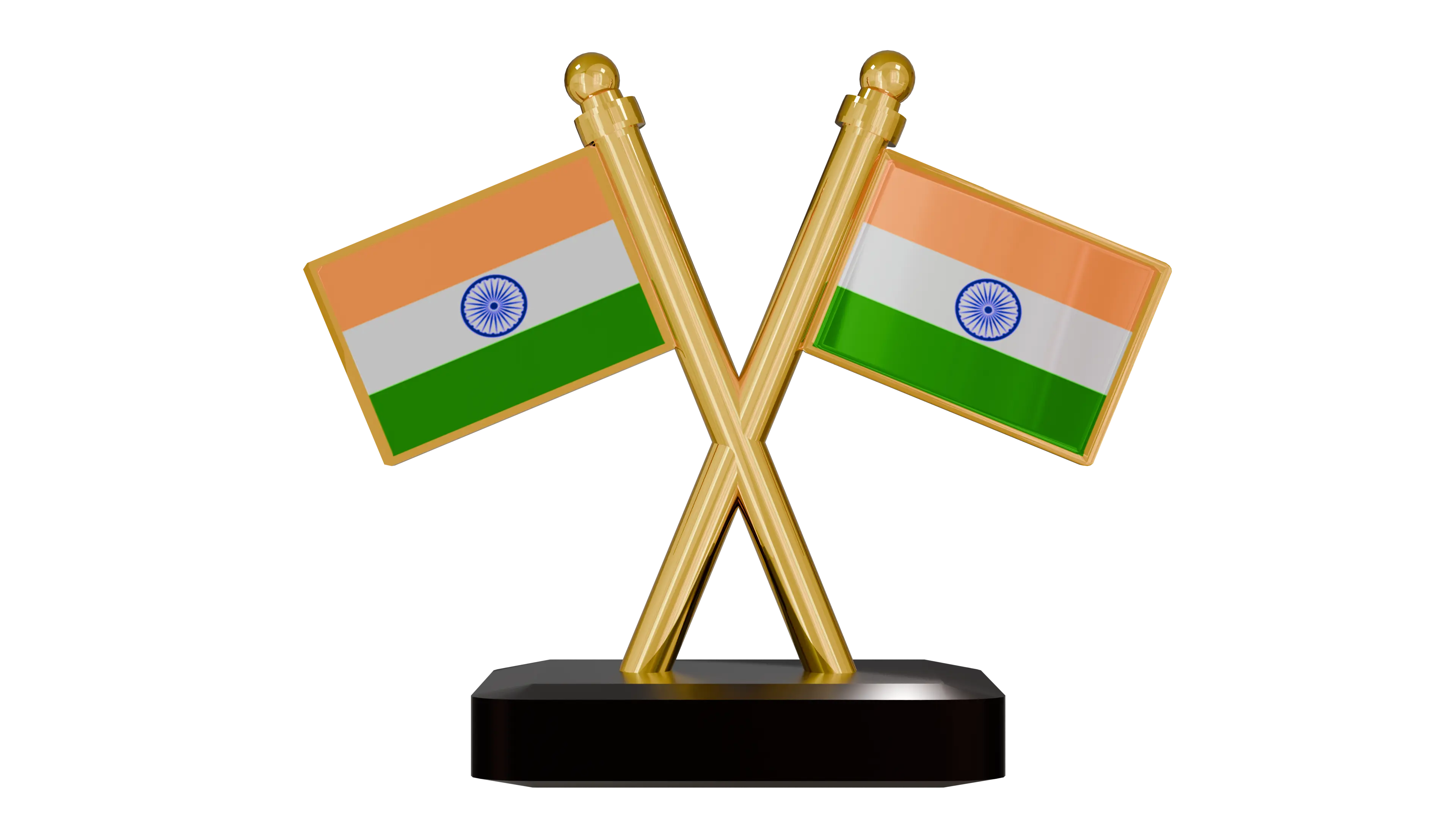 Dual Indian Flag Table Top 1