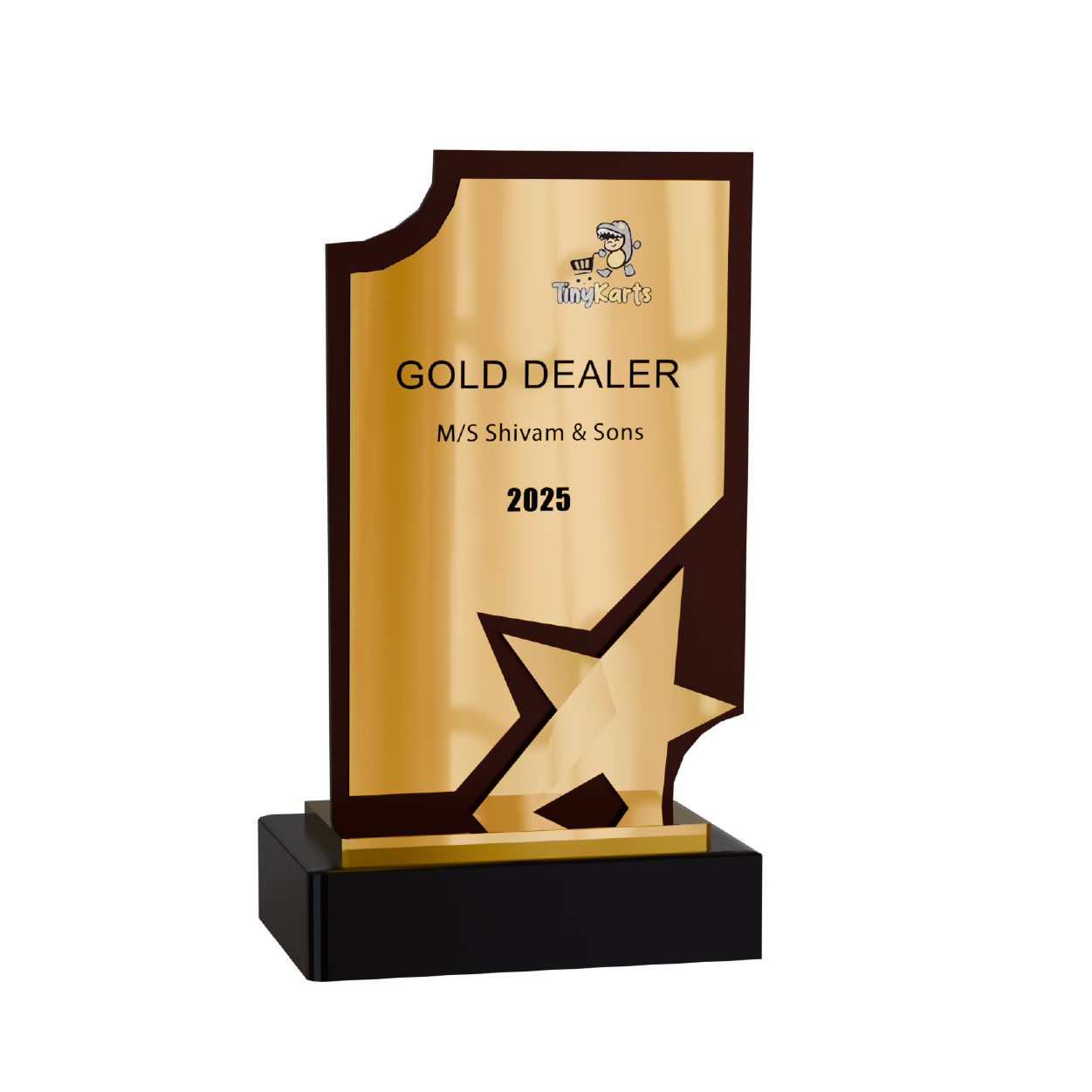 Premium Gold Acrylic Star Trophy 1
