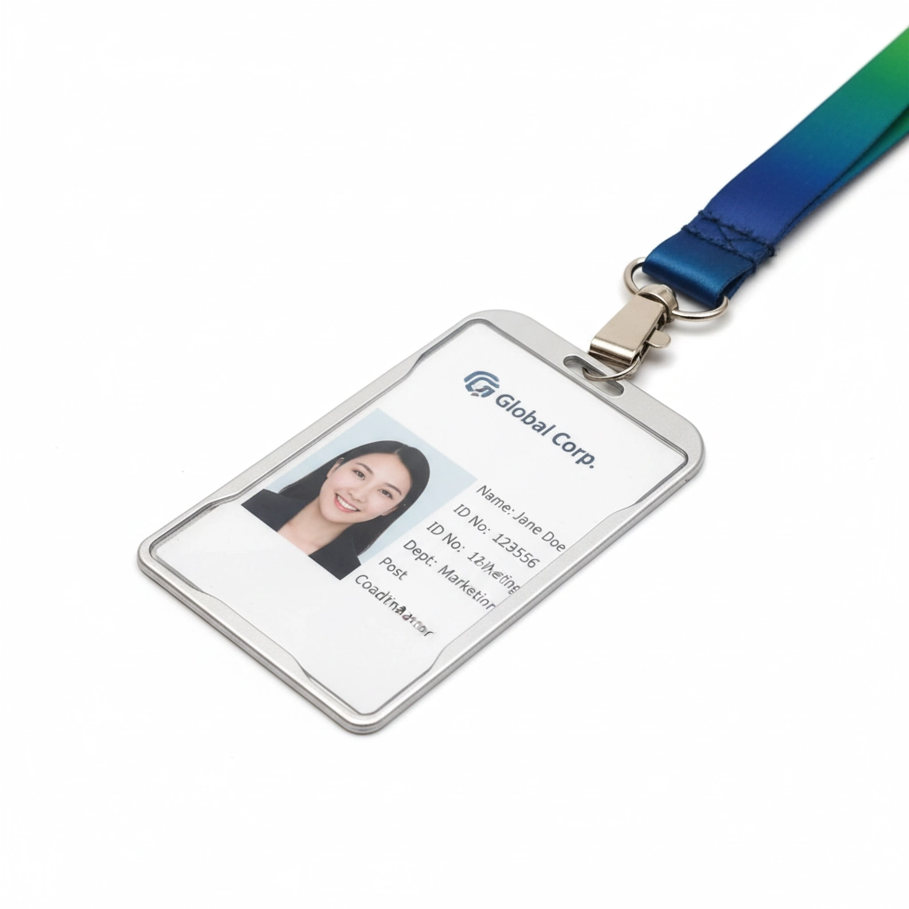 ID Card with Lanyard Office School & Events Employee ID Badge with Neck Strap