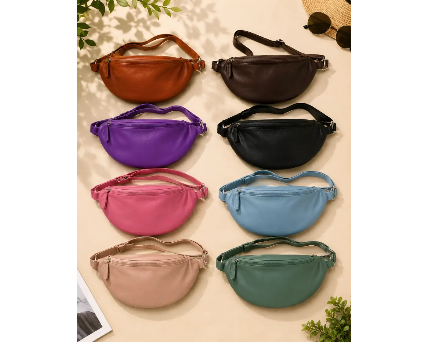 Premium Leather Waist Pouch for Men & Women