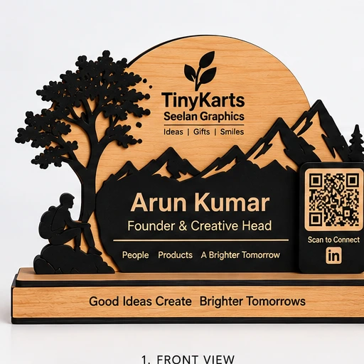 Personalized Corporate QR Desk Name Plate