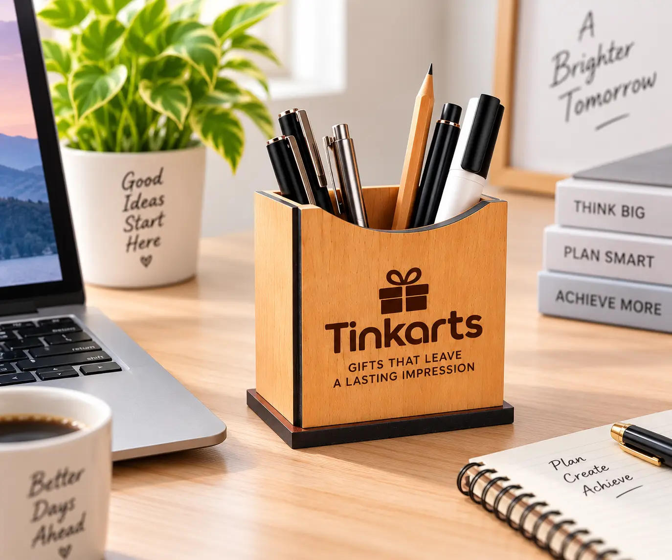 Personalized Wooden Pen Holder