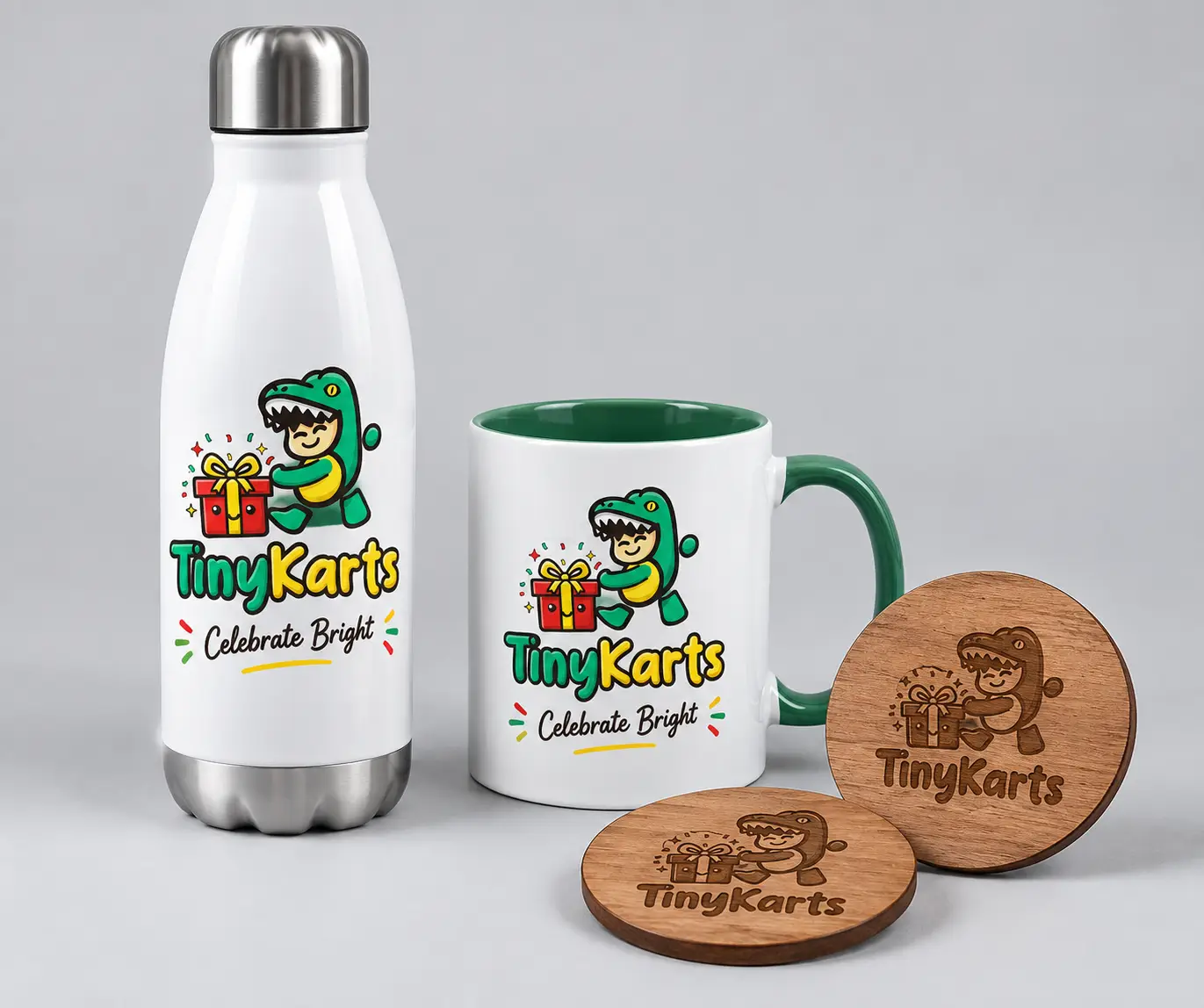 Corporate Bottle Mug Coaster Gift Set Combo