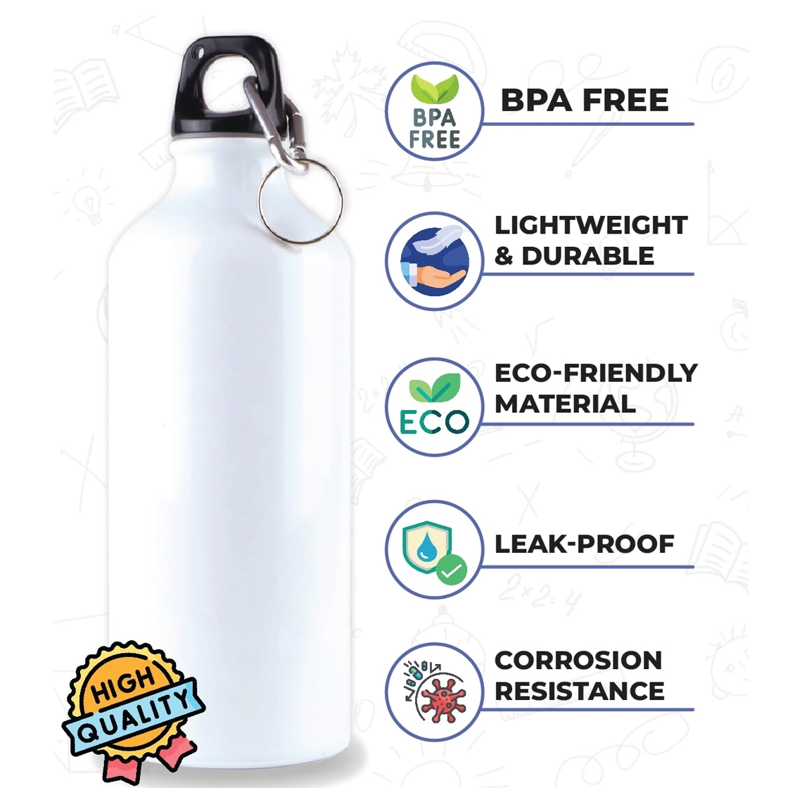 Printed Aluminium Water Bottle - View 3