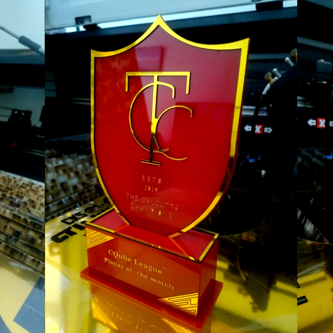 Cricket Tournament Acrylic Trophy 3