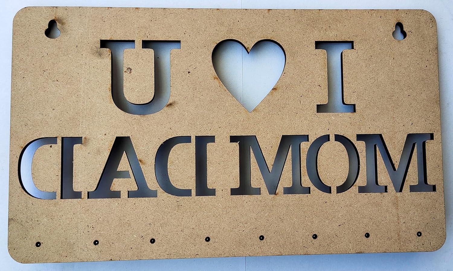 i love you mom dad-wooden wall key holder 2